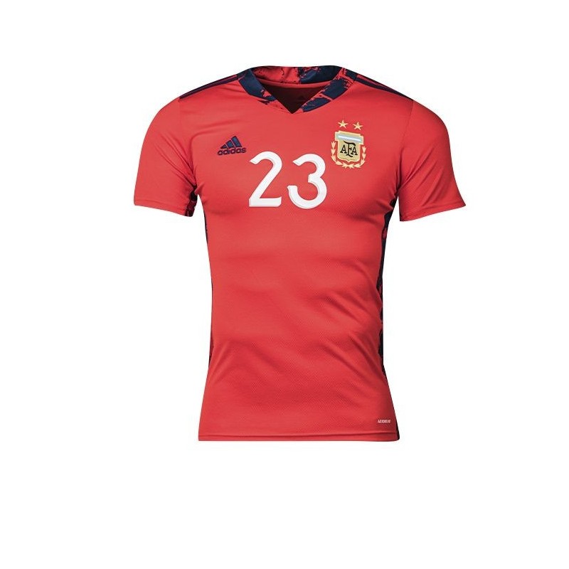 2021 argentina national team goalkeeper jersey martinez red number 23