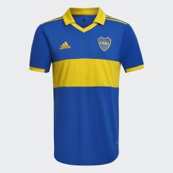 2022-23 boca juniors home jersey players edition, blue and yellow classic, with no ads
