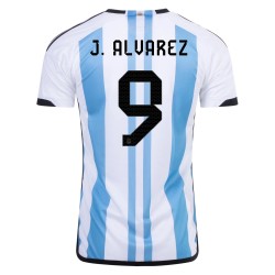 2022/23 Argentina Home Jersey 3 Stars Julian Alvarez