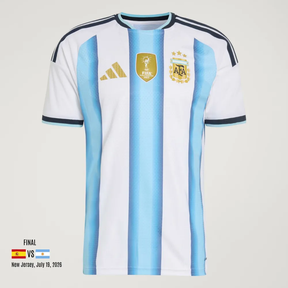 Argentina 2026 Home Authentic Jersey World Cup Final vs Spain