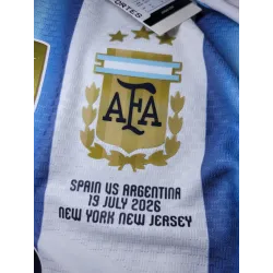 Argentina 2026 Home Authentic Jersey World Cup Final vs Spain